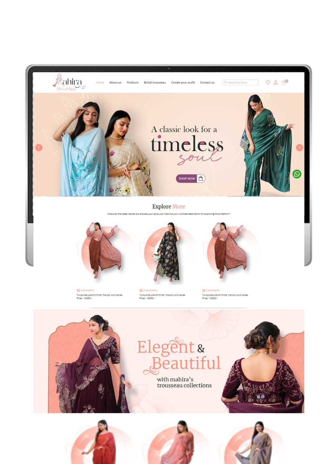Mahira bridal and saree fashion website