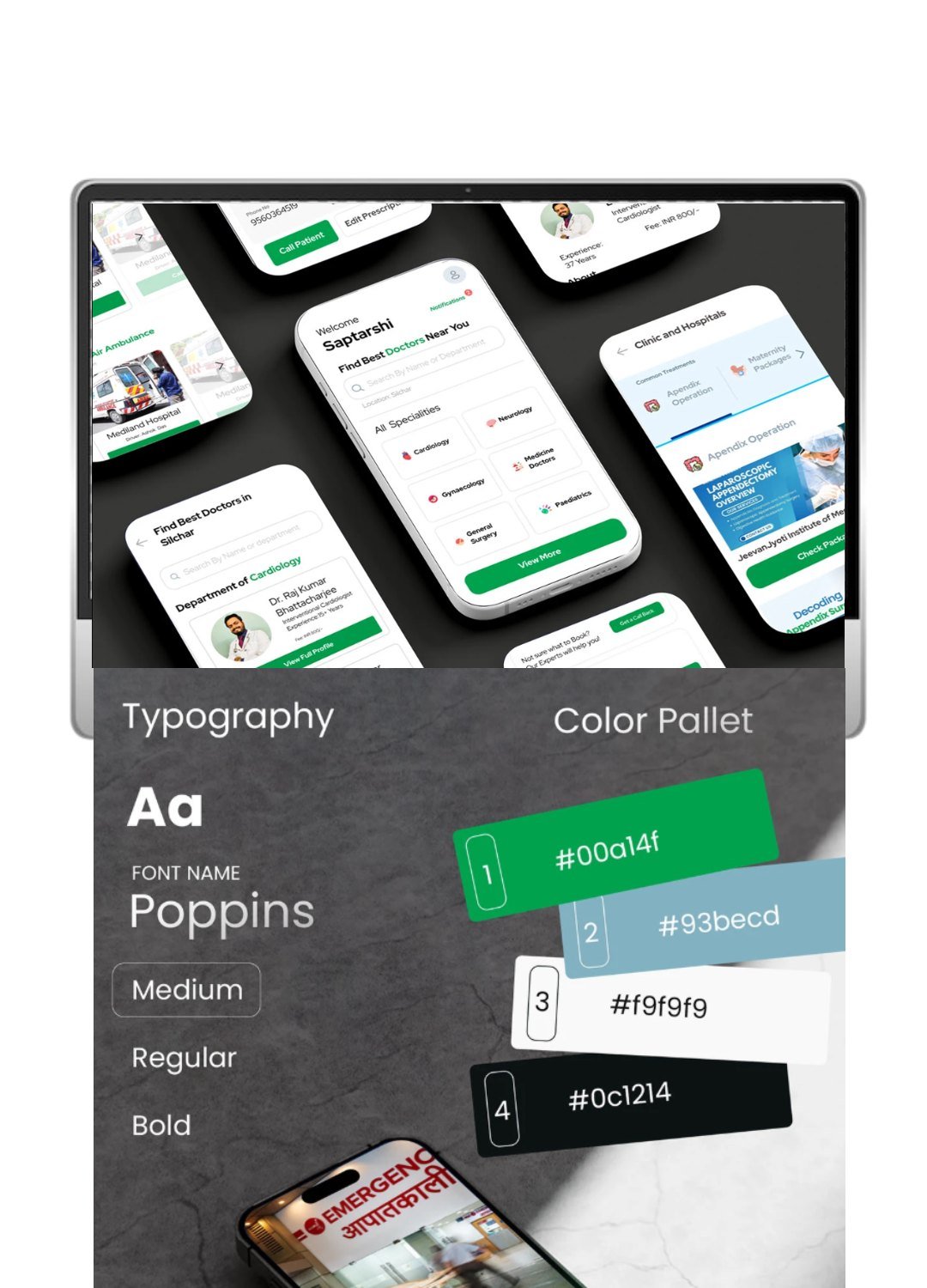 Mediland doctor booking mobile app design